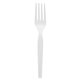 Dixie Medium-weight Disposable Forks Grab-N-Go by GP Pro - 100/Box - Fork - 100 x Fork - White