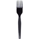 Dixie Medium-weight Disposable Forks Grab-N-Go by GP Pro - 100 / Box - 10/Carton - Fork - 1000 x Fork - Black