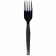 Dixie Medium-Weight Disposable Plastic Forks by GP Pro - 1000/Carton - Black